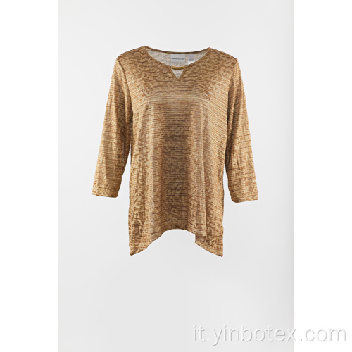 Pullover jacquard in maglia di leopardo con manica lunga